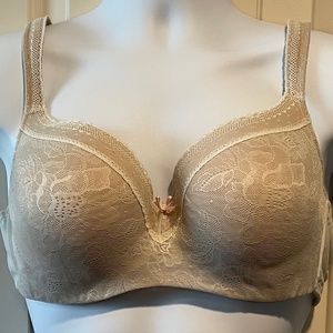 Cacique Balconette Modern Lace Beige Bra - 42C